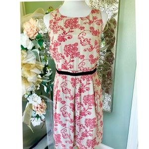 Ann Taylor Coral Paisley Dress Size 4